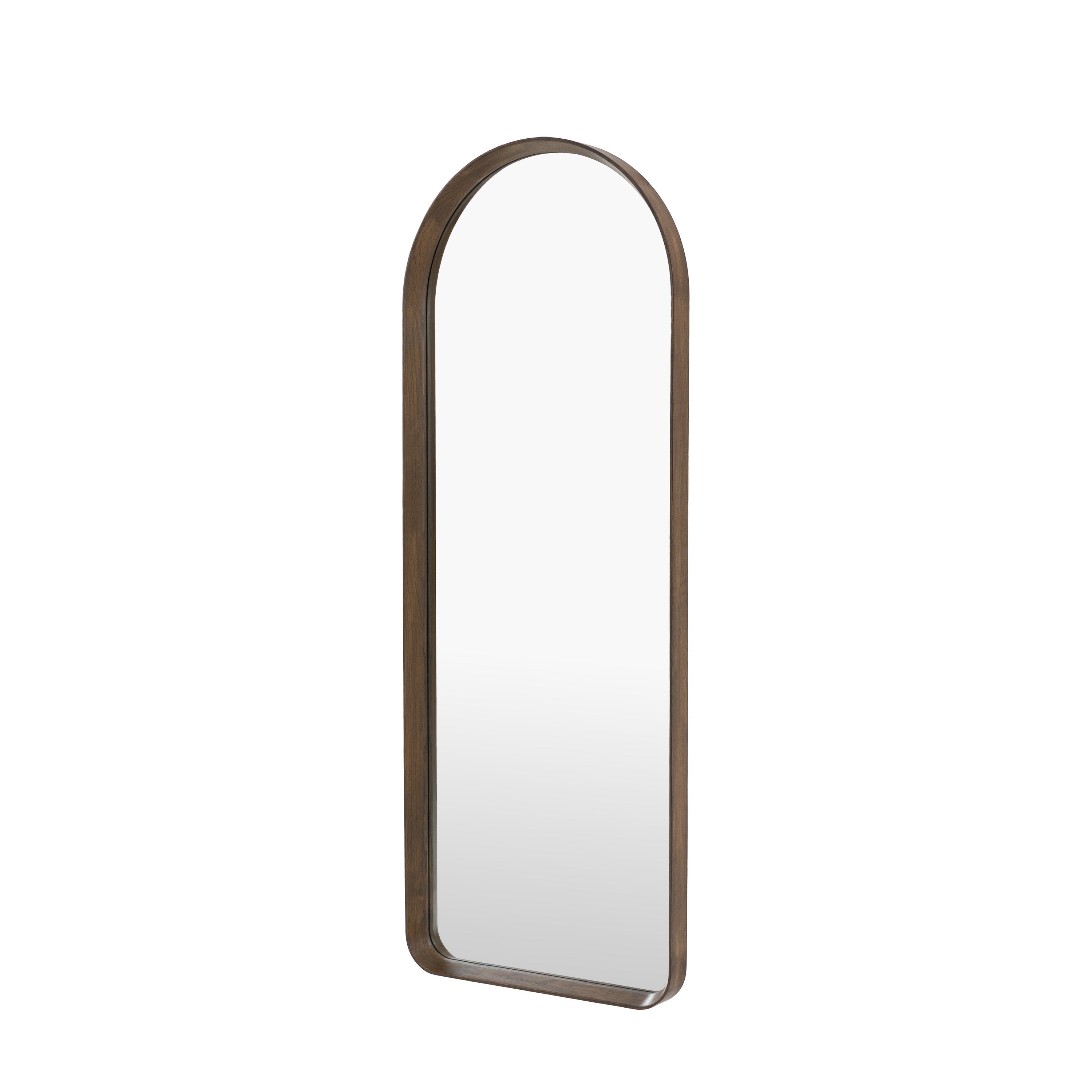 Helsinki Arch Leaner Mirror Walnut - detail and lifestyle view 6
