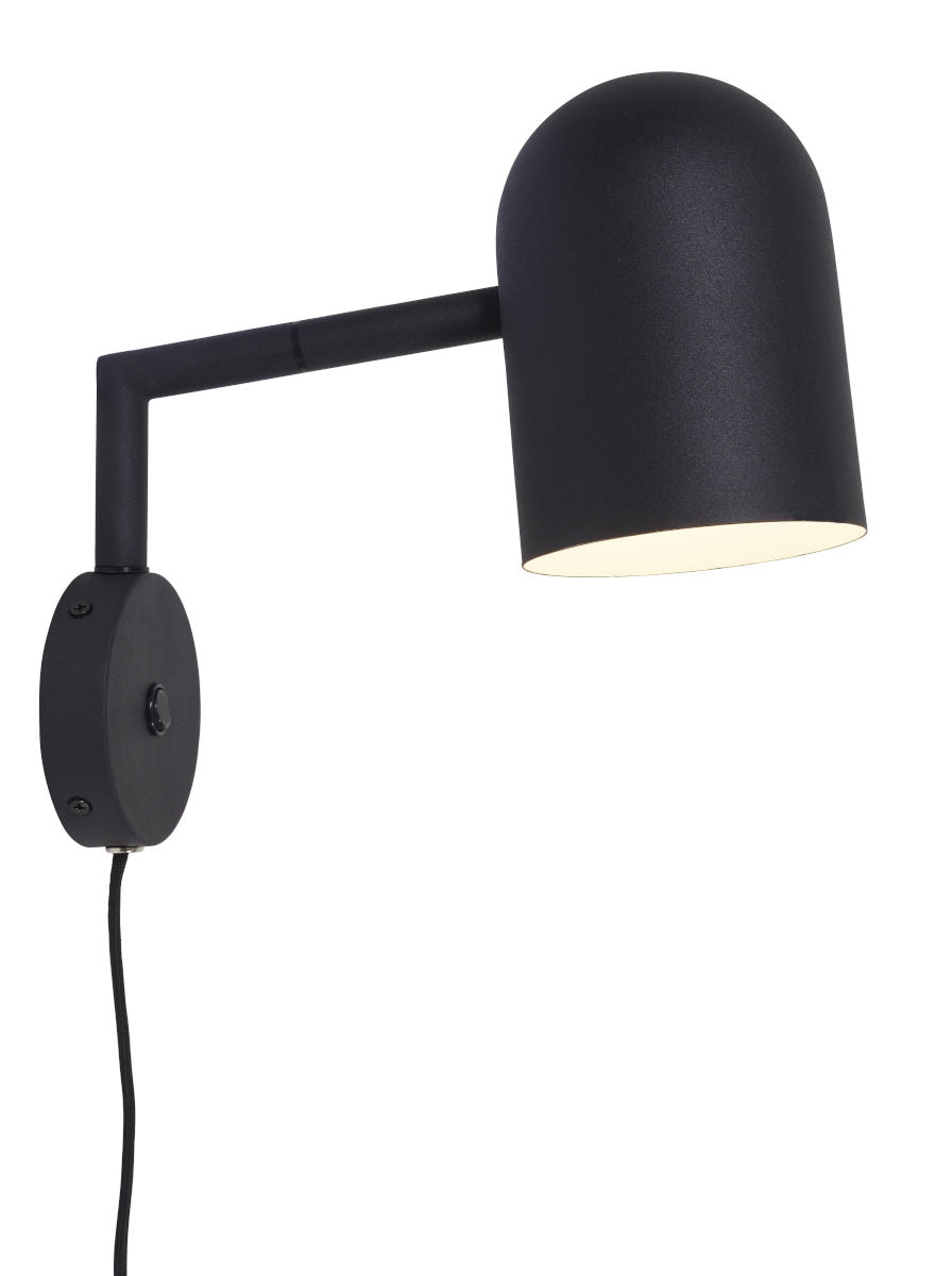 Marseille adjustable wall light in black metal finish | malletandplane.com