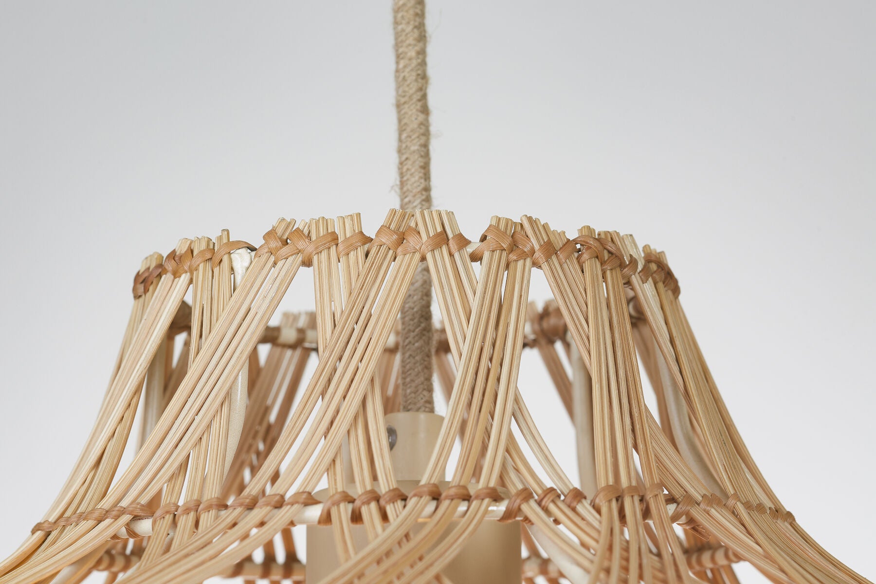 Mendoza handwoven natural bamboo bottle shaped pendant light | malletandplane.com