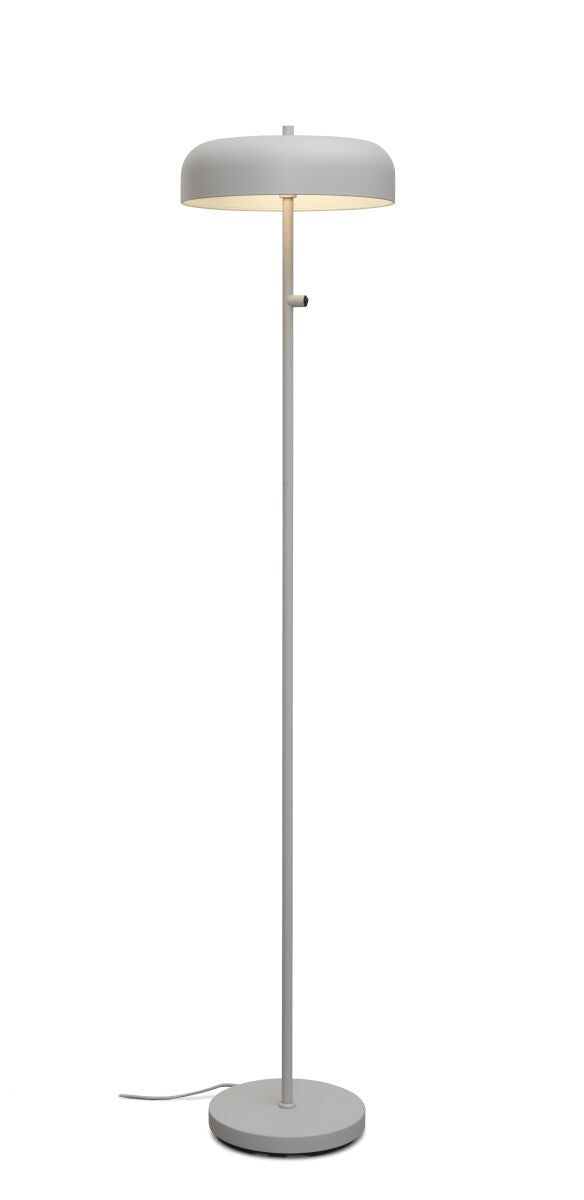 Porto metal floor lamp in matte light grey finish | malletandplane.com