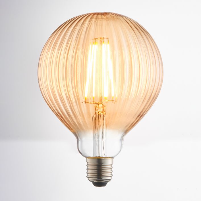 RIBBED LED E27 Decorative Filament Bulb | MalletandPlane.com