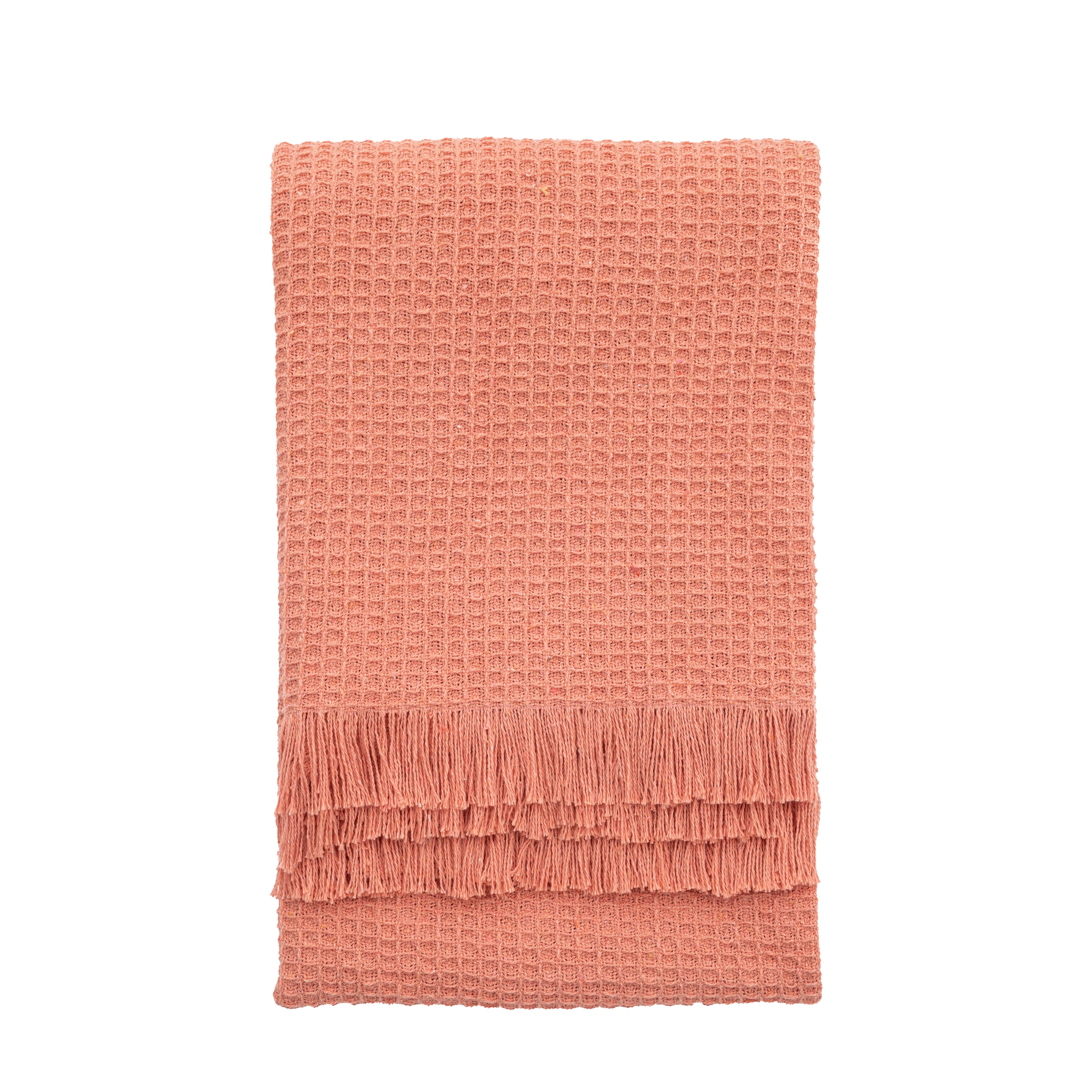 Blush pink waffle throw hot sale