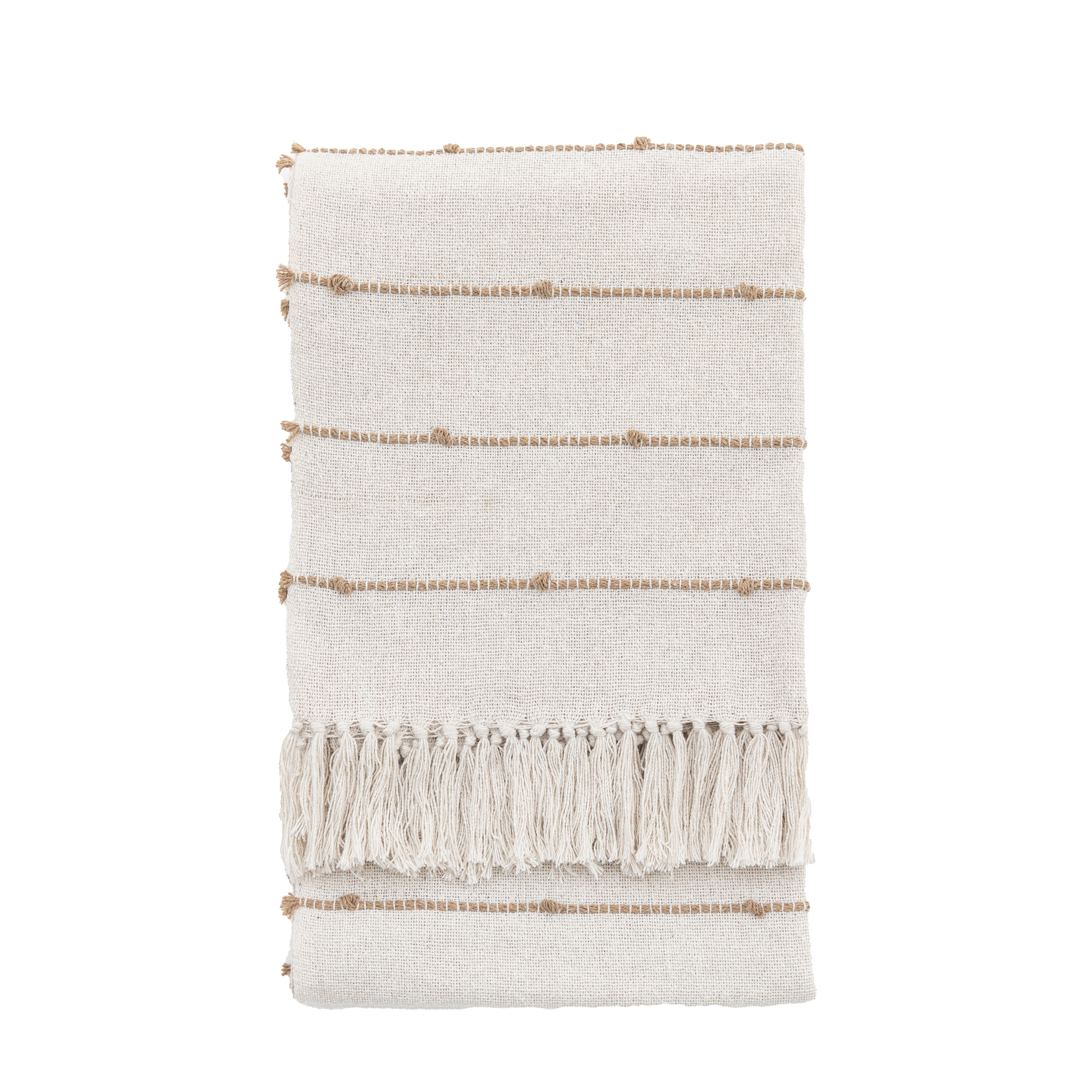 KELL Soft Throw in neutral grey and brown | MalletandPlane.com