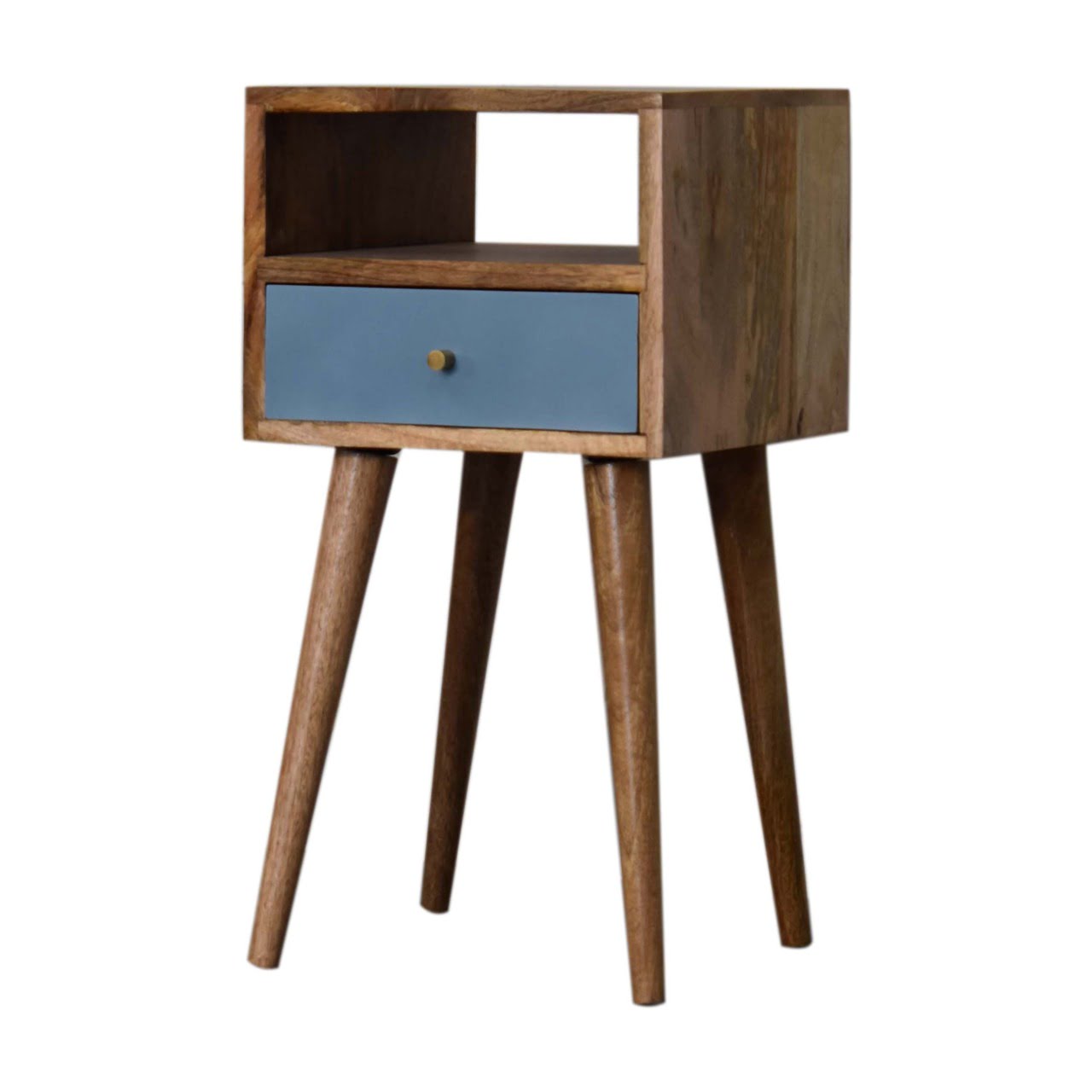 Elly Blue Hand Painted Small Bedside Table | malletandplane.com