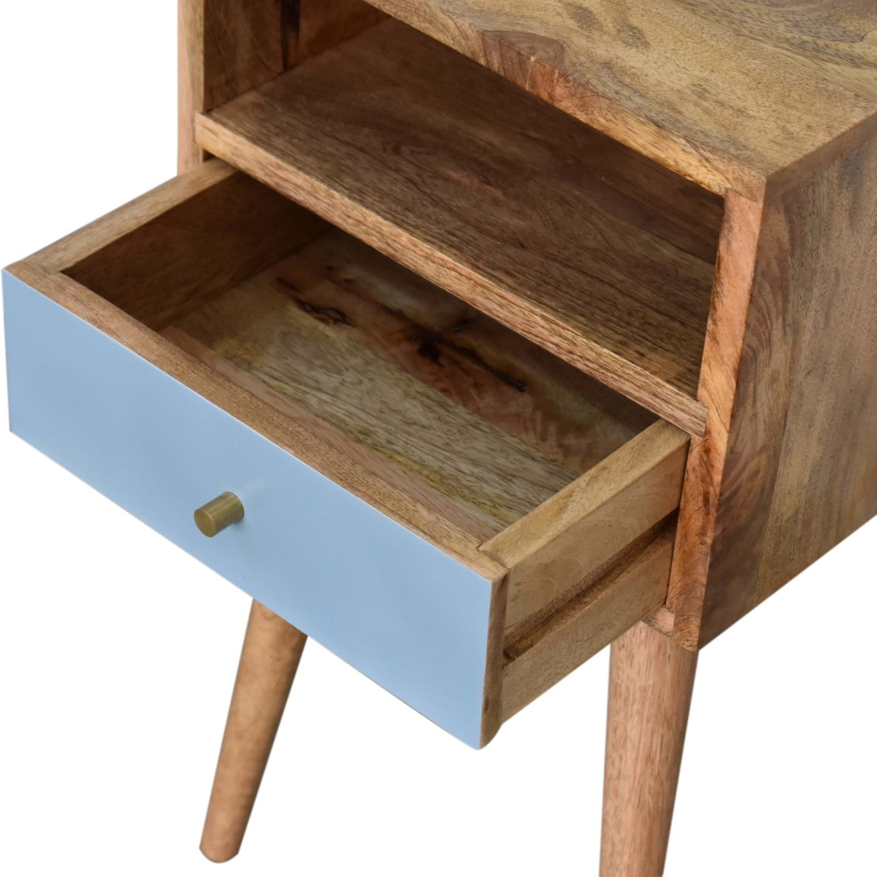 Elly Blue Hand Painted Small Bedside Table | malletandplane.com
