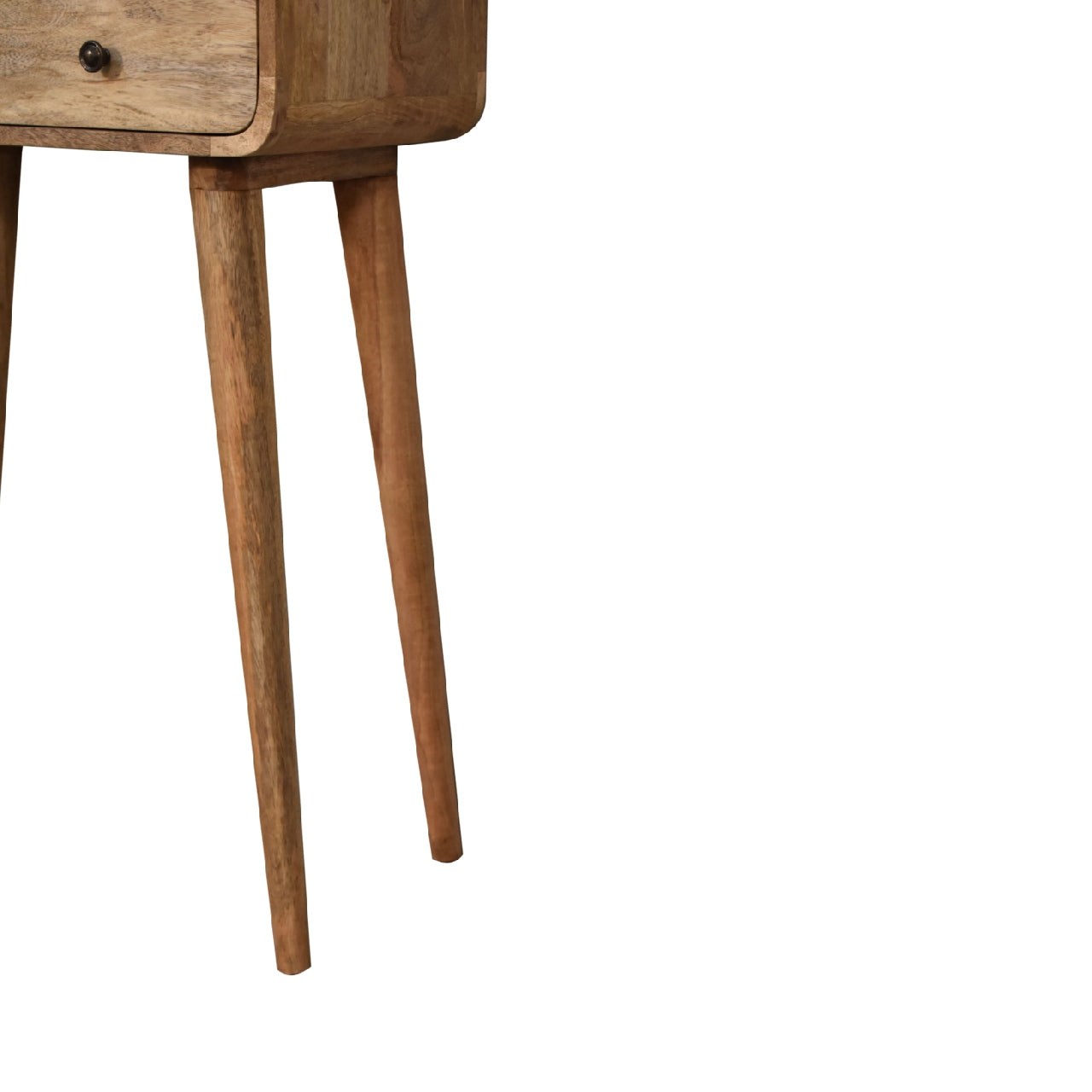 Modal Handmade Solid Wood 2 Drawer Small Console Table in Oak-ish finish | malletandplane.com
