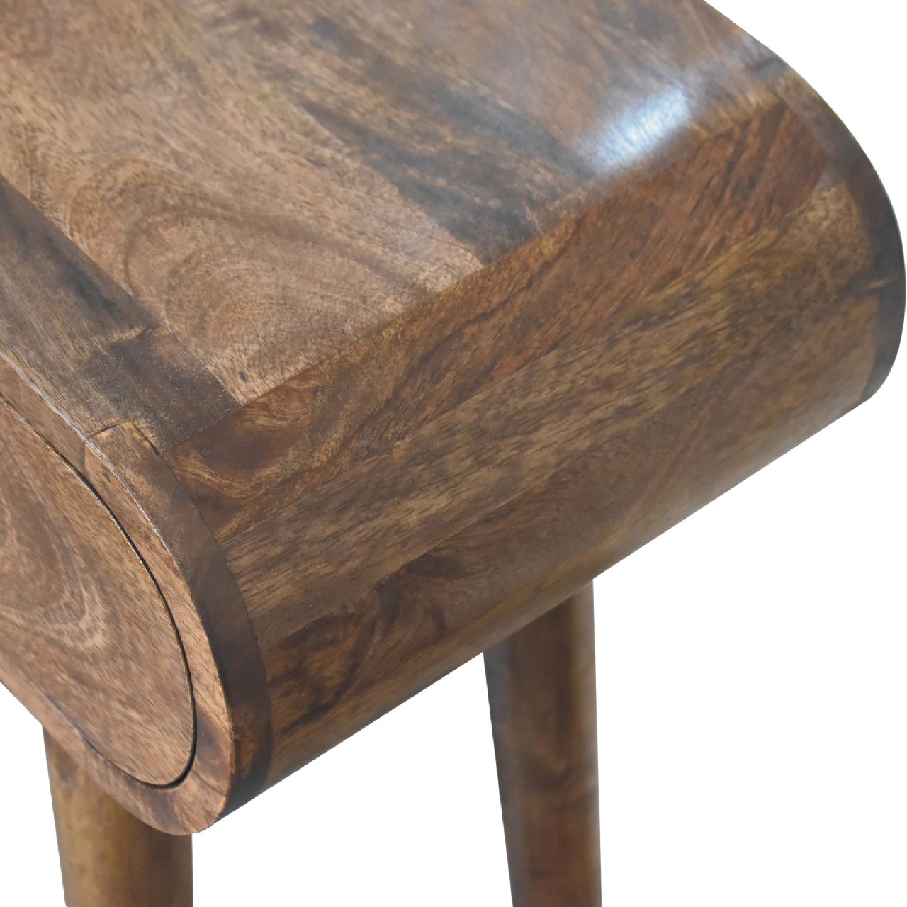 Mini Newton Grey Washed Compact Solid Wood Console Table | MalletandPlane.com