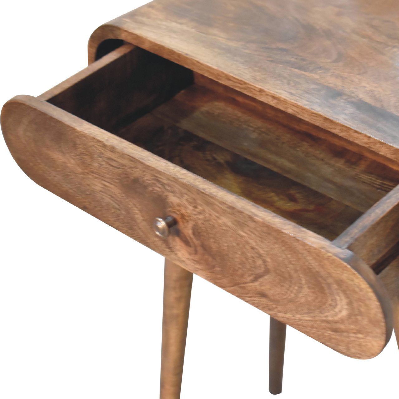 Mini Newton Grey Washed Compact Solid Wood Console Table | MalletandPlane.com