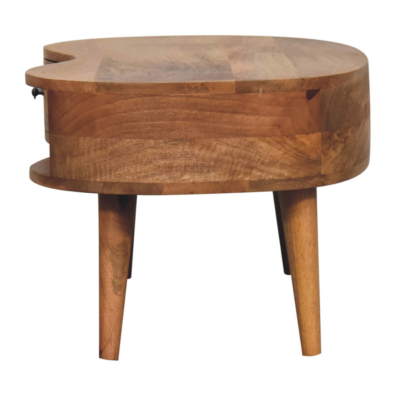 Brooklyn Solid Wood Curved Natural Oak-ish Coffee Table | MalletandPlane.com