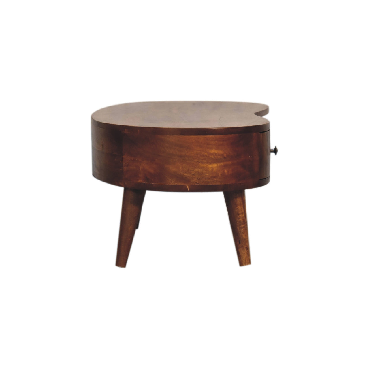 Mini Brooklyn solid wood coffee table in deep chestnut finish | malletandplane.com