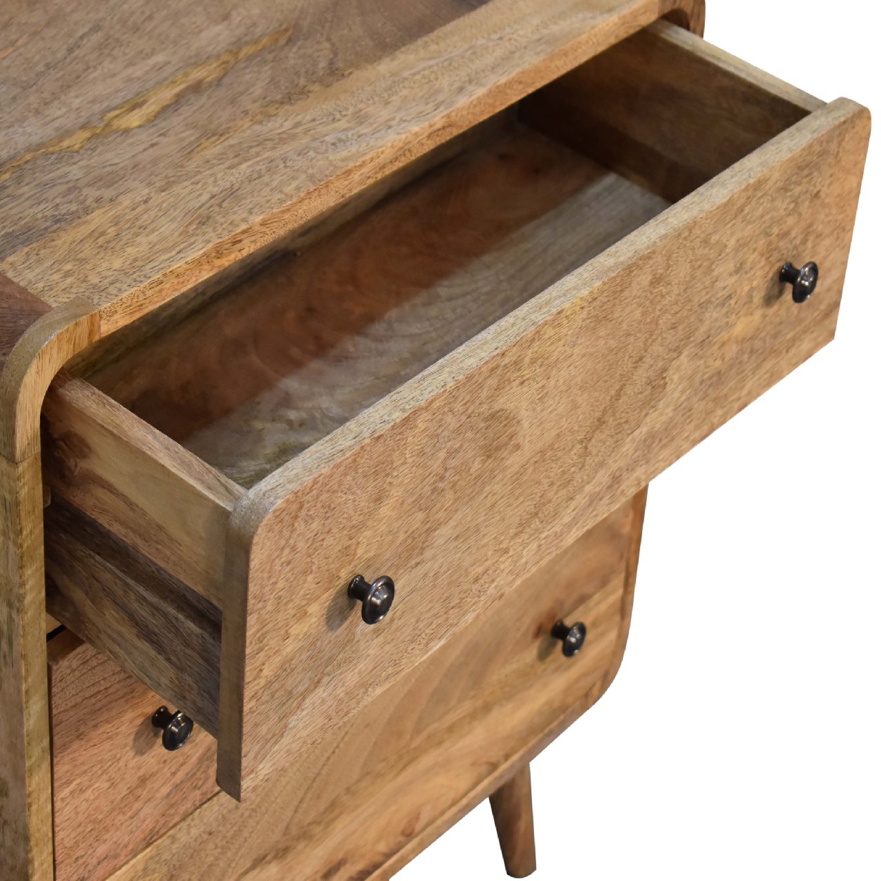 Century Handmade Solid Wood Bedside Drawer Unit in Oak-ish finish | malletandplane.com