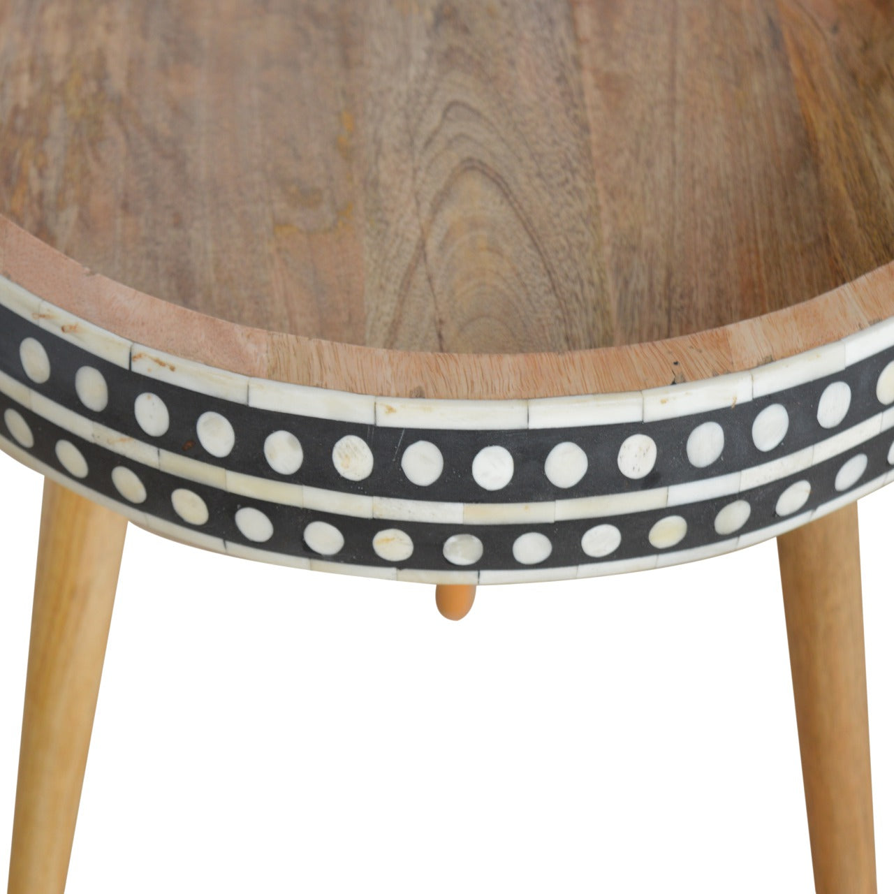 RAFE Large Side Table with Inlaid Bone Detail | malletandplane.com