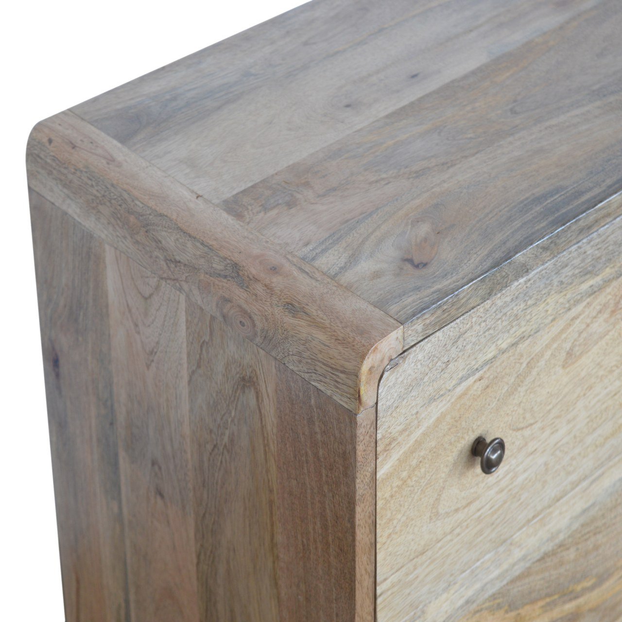 Modal Handmade solid wood chest of 3 drawers in an oak-ish natural finish | malletandplane.com