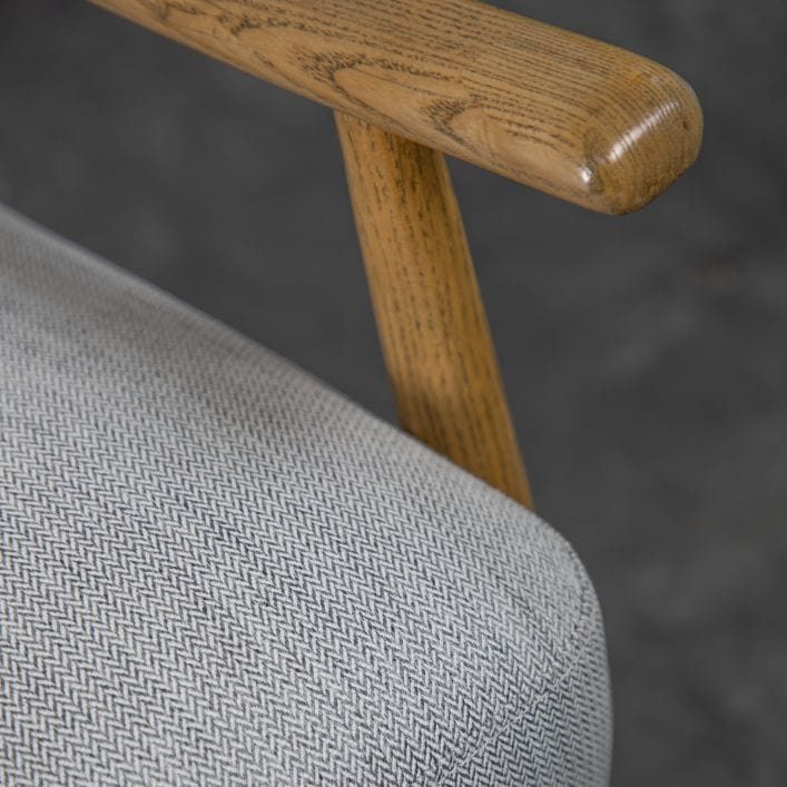 Brock 2 seat sofa in natural linen with oak frame | MalletandPlane.com