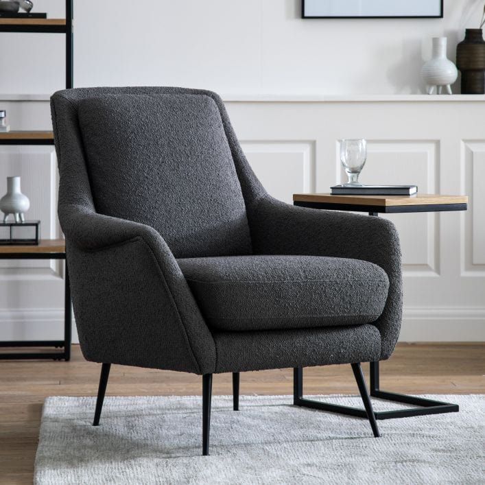 FRITH grey retro armchair | MalletandPlane.com